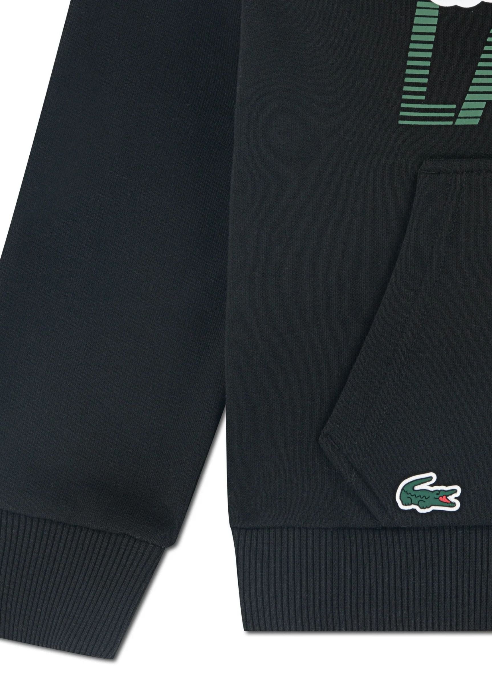 Hoodie Maxi Logo Lacoste Negro