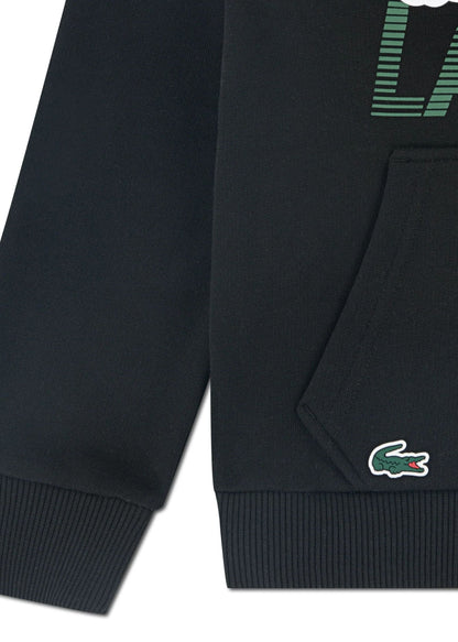 Hoodie Maxi Logo Lacoste Negro
