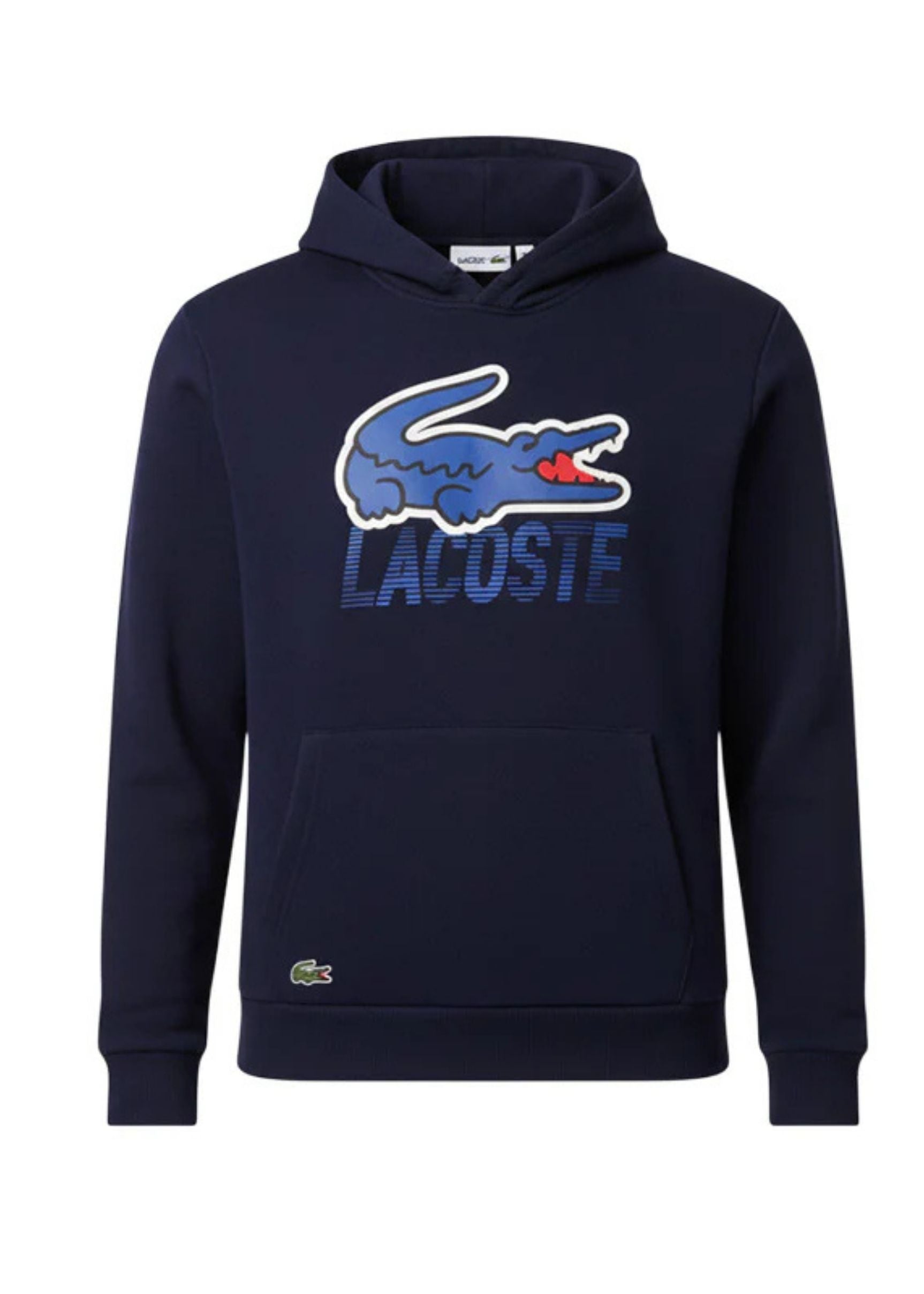 Hoodie Maxi Logo Lacoste Azul