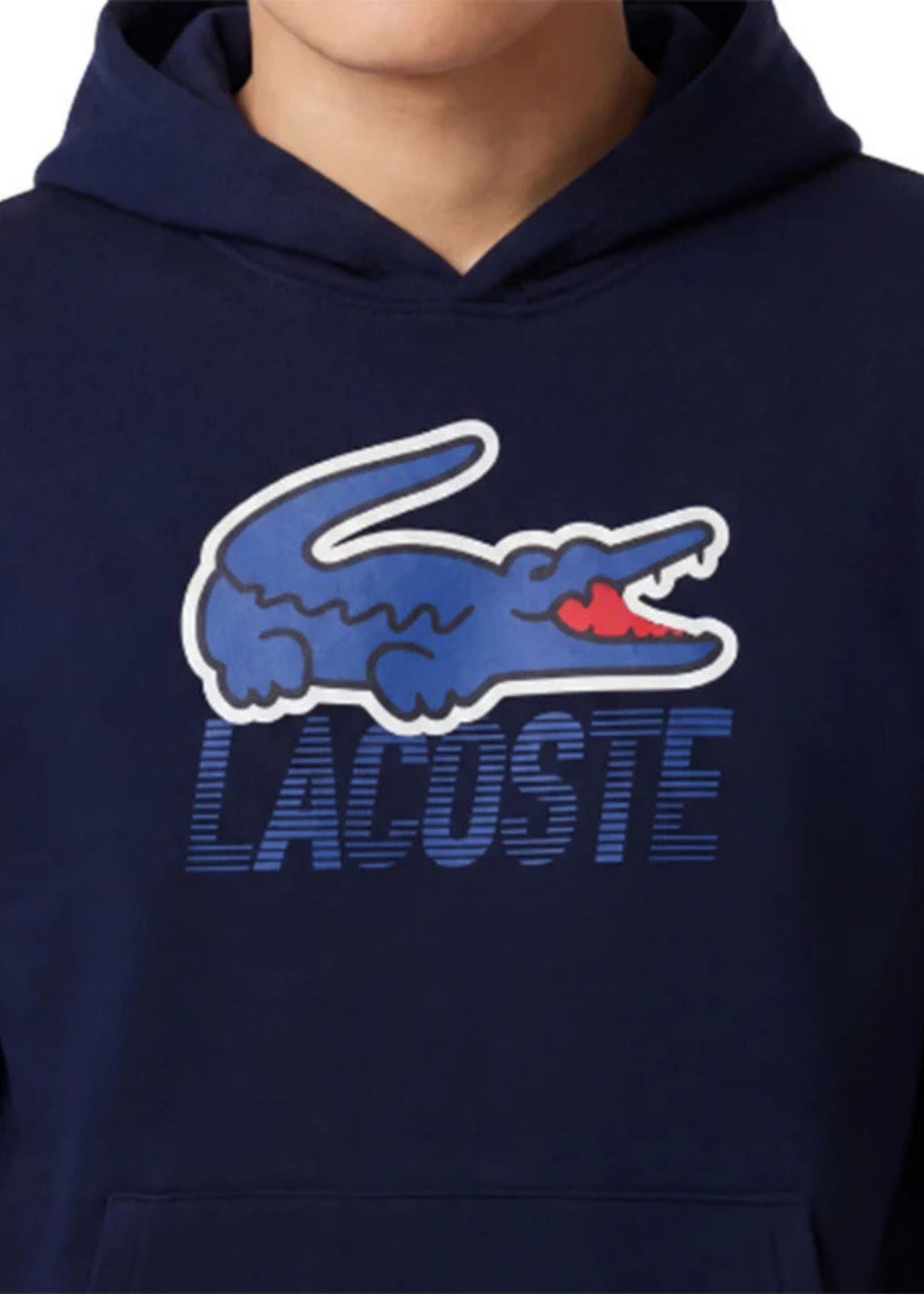 Hoodie Maxi Logo Lacoste Azul