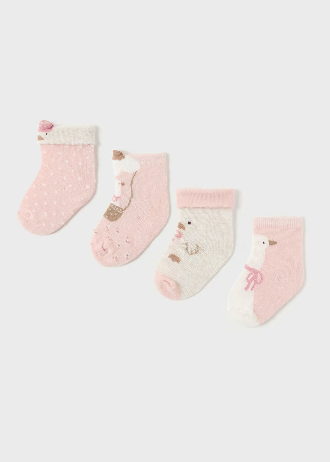 Pack 4 Calcetines Rosa Duck Newborn