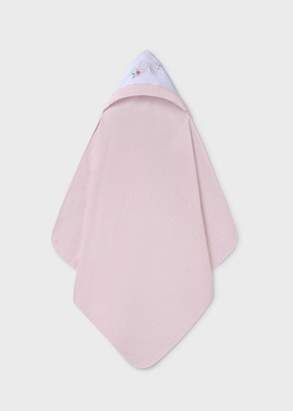 Toalla Capa Algodón Rosa Newborn