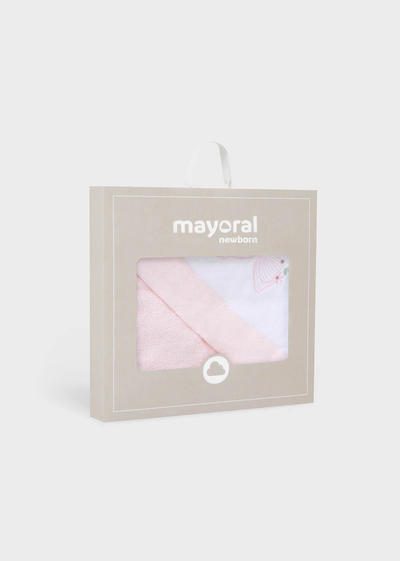 Toalla Capa Algodón Rosa Newborn