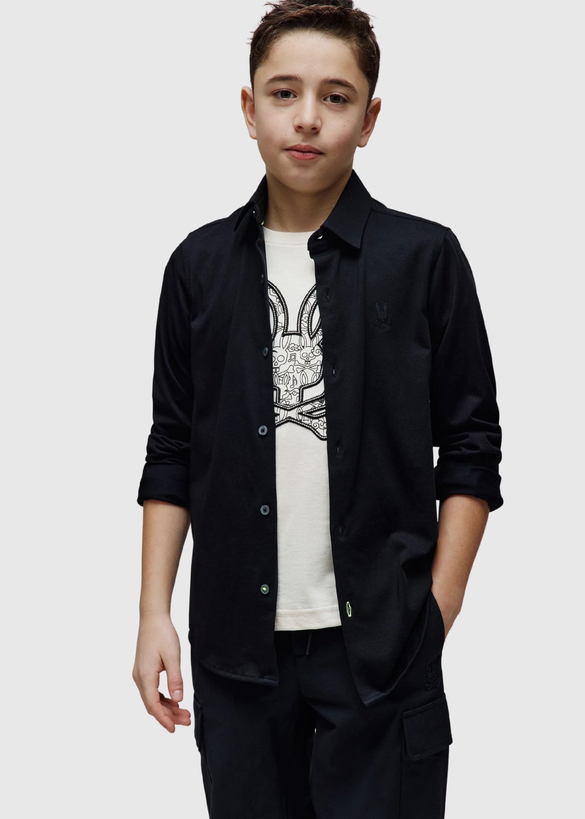 Camisa Jim Algodón | Spandex Negra