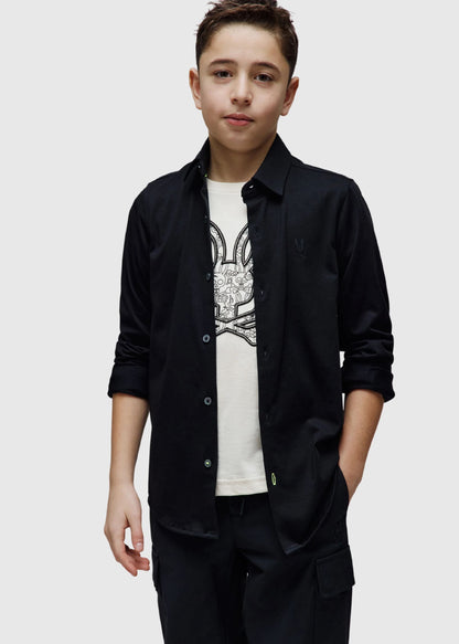 Camisa Jim Algodón | Spandex Negra