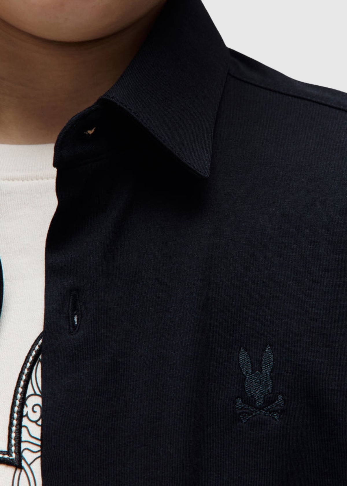 Camisa Jim Algodón | Spandex Negra