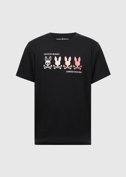 Camiseta Bordada Oceania Algodón Negro