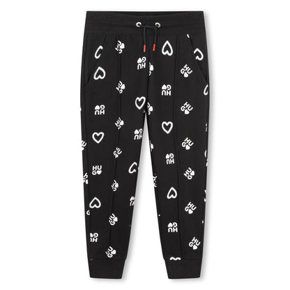 Jogger Negro Estampado Niña