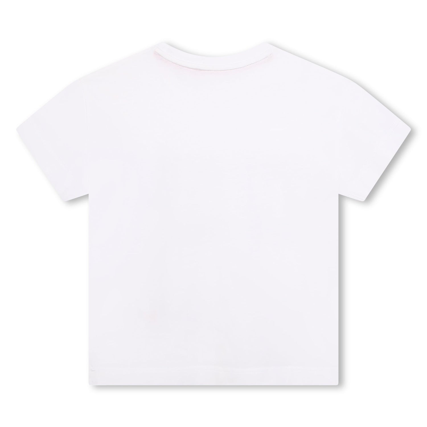 Camiseta Blanca Holgada Tachuelas Brillantes Niña