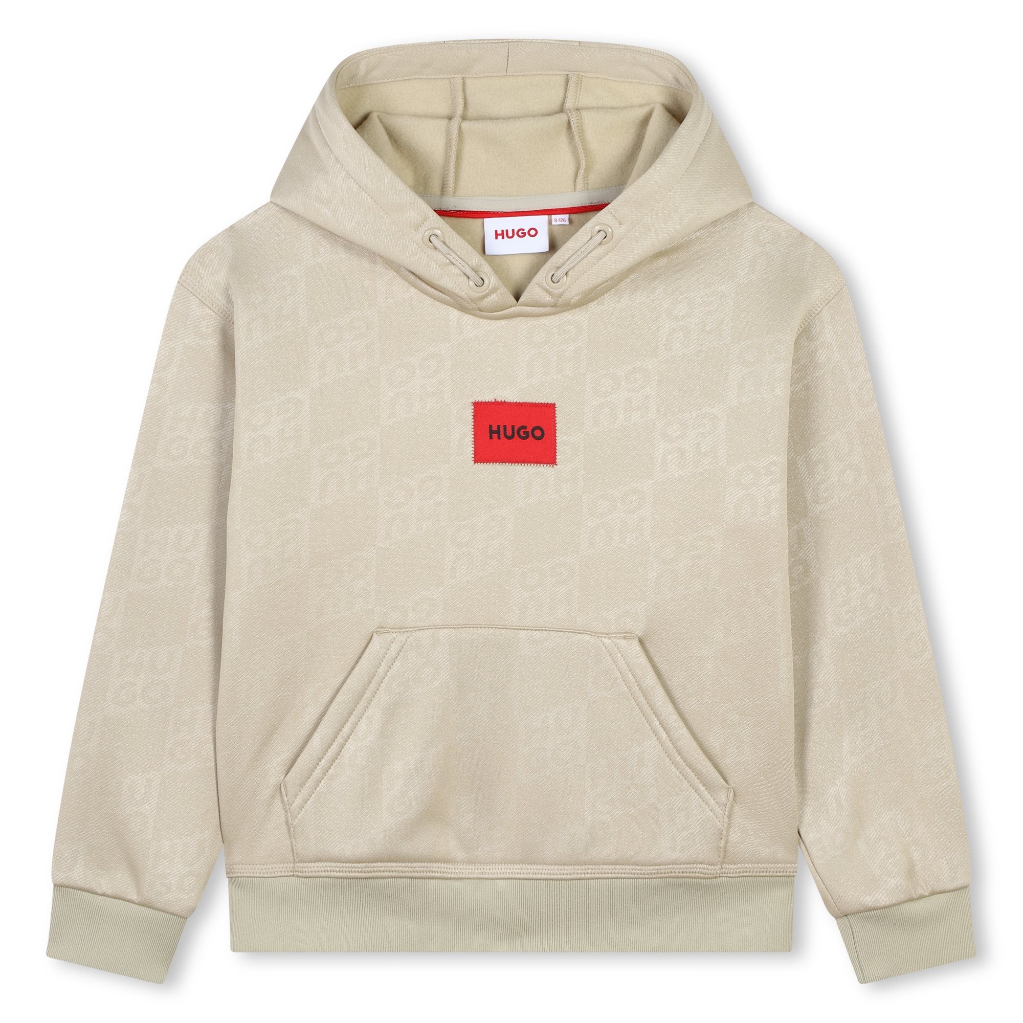 Buzo Hooded Beige Monograma Niño