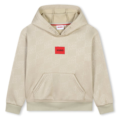 Buzo Hooded Beige Monograma Niño