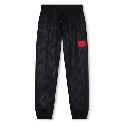 Jogger Monograma Cuadros Negro Niño