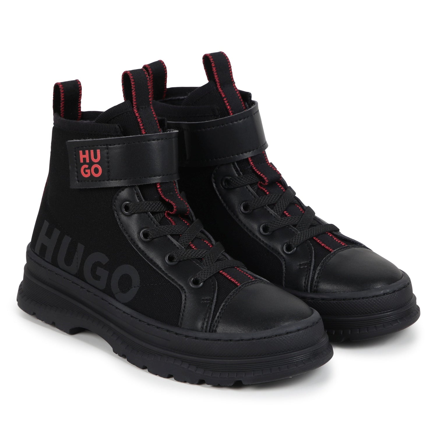 Botas Negras Velcro Niño