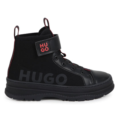 Botas Negras Velcro Niño