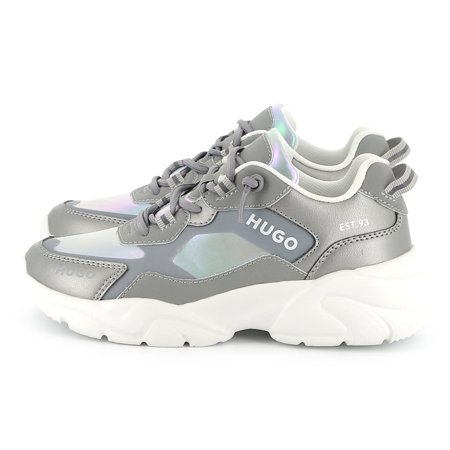 Zapatillas Tafetán Plata Iridiscente