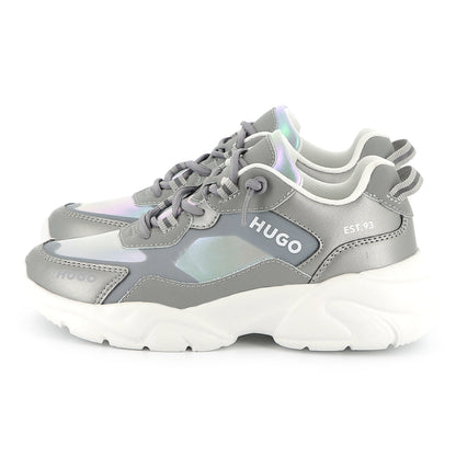 Zapatillas Tafetán Plata Iridiscente