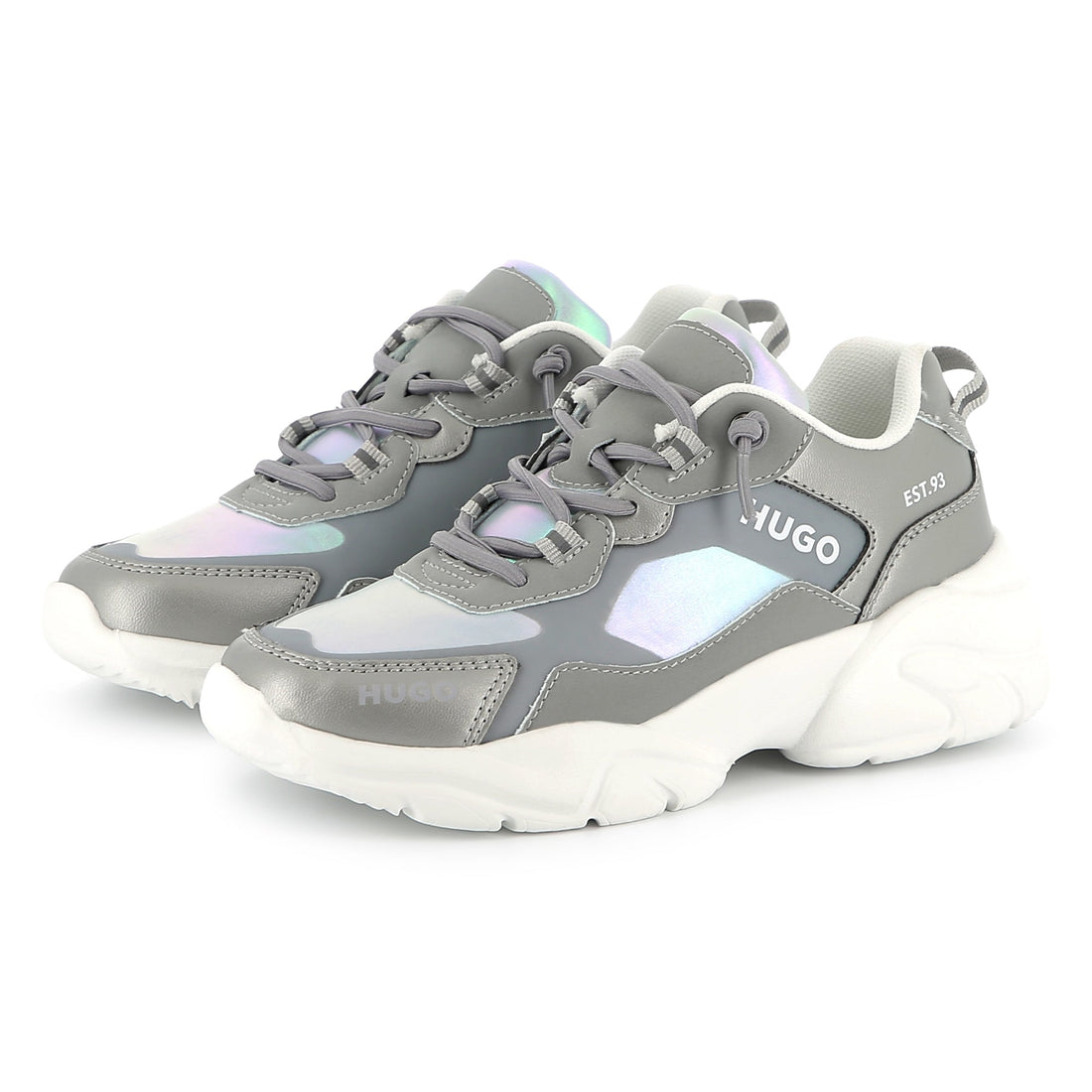 Zapatillas Tafetán Plata Iridiscente