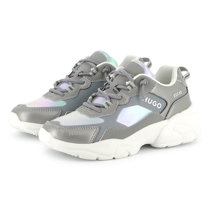 Zapatillas Tafetán Plata Iridiscente