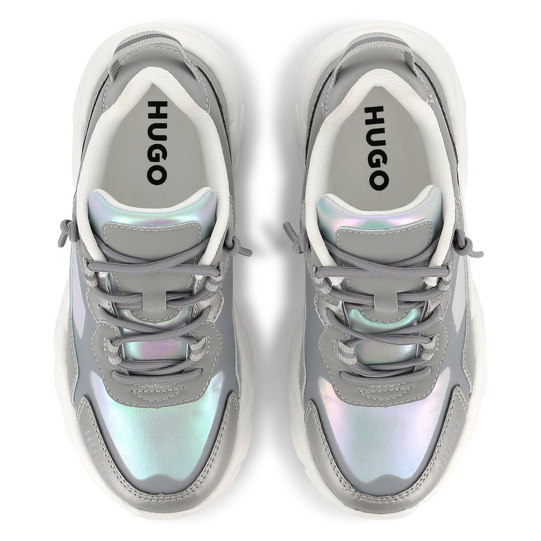 Zapatillas Tafetán Plata Iridiscente