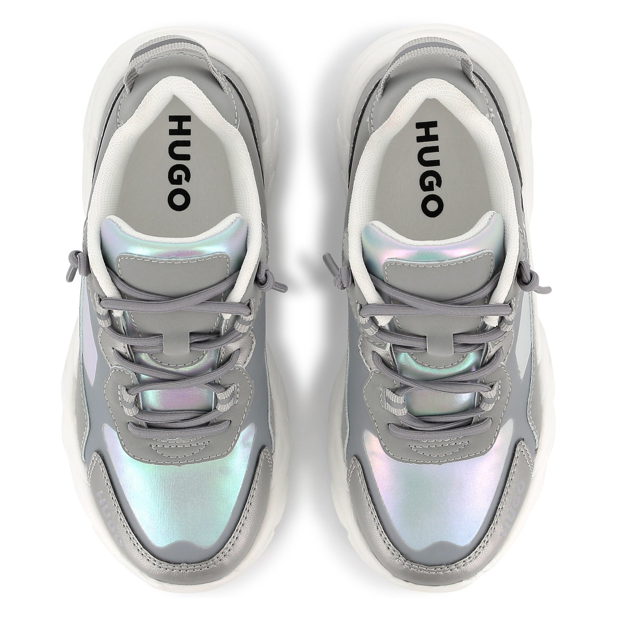Zapatillas Tafetán Plata Iridiscente
