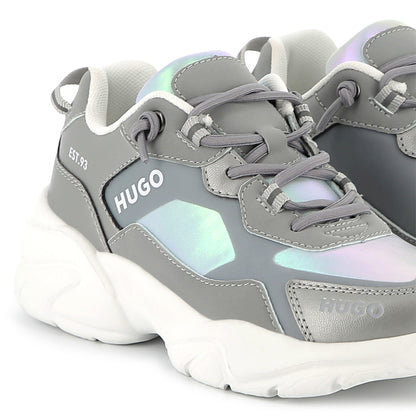 Zapatillas Tafetán Plata Iridiscente