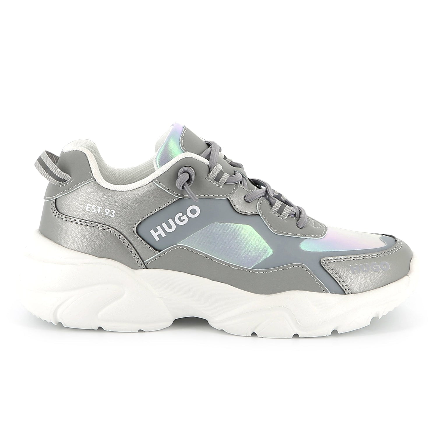 Zapatillas Tafetán Plata Iridiscente