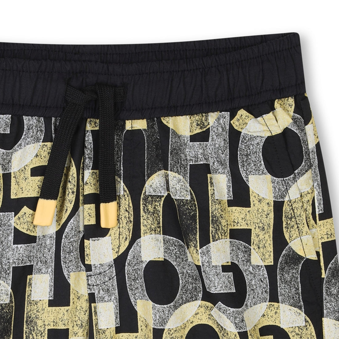 Bermuda Surf Negro | Amarillo Estampado Monograma