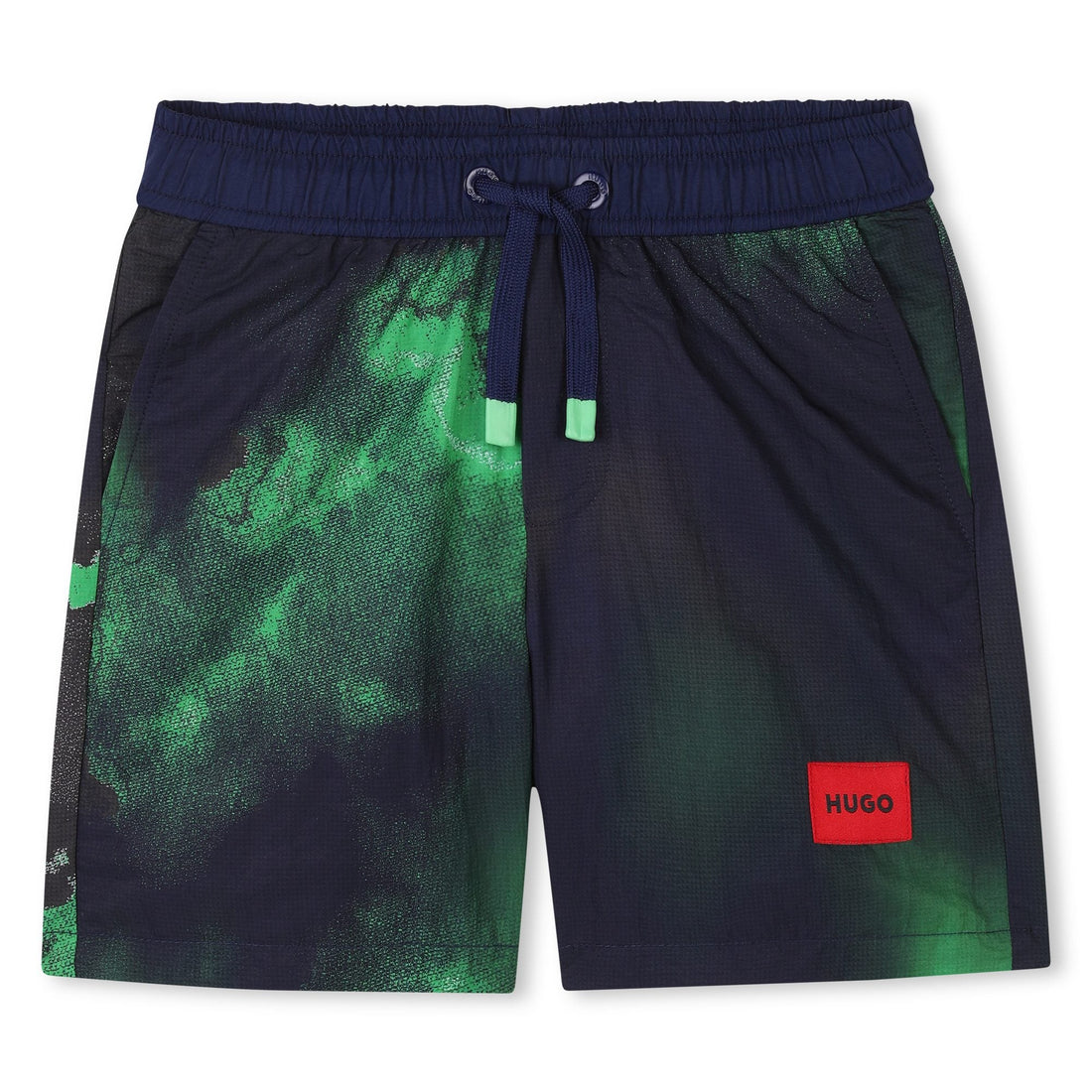 Bermuda Surf Azul Estampado Dinámico