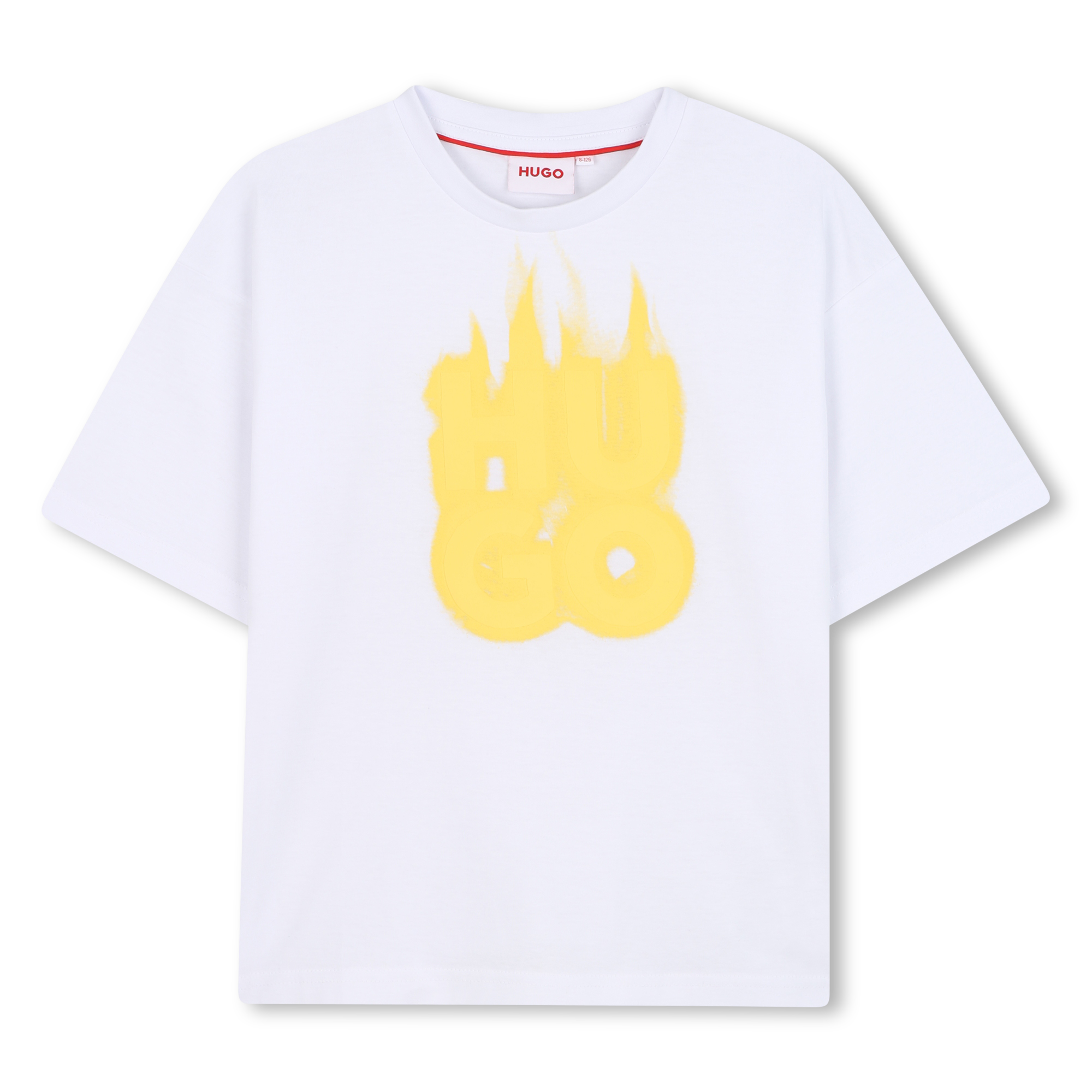 Camiseta Blanca Logotipo Llamativo Algodón Orgánico