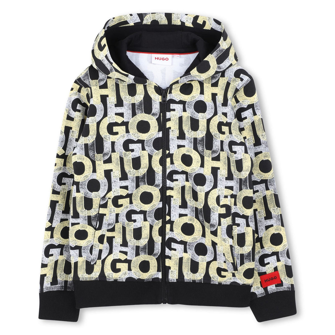 Chaqueta Negro | Amarillo Logotipo Monograma