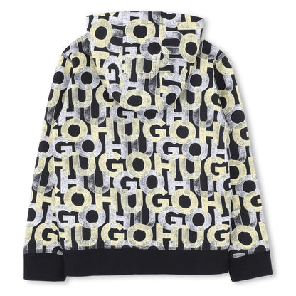 Chaqueta Negro | Amarillo Logotipo Monograma