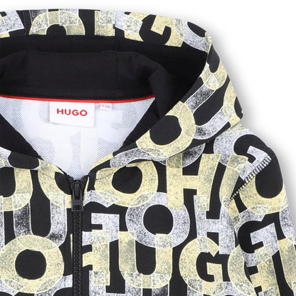 Chaqueta Negro | Amarillo Logotipo Monograma