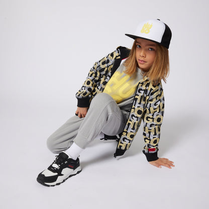 Chaqueta Negro | Amarillo Logotipo Monograma