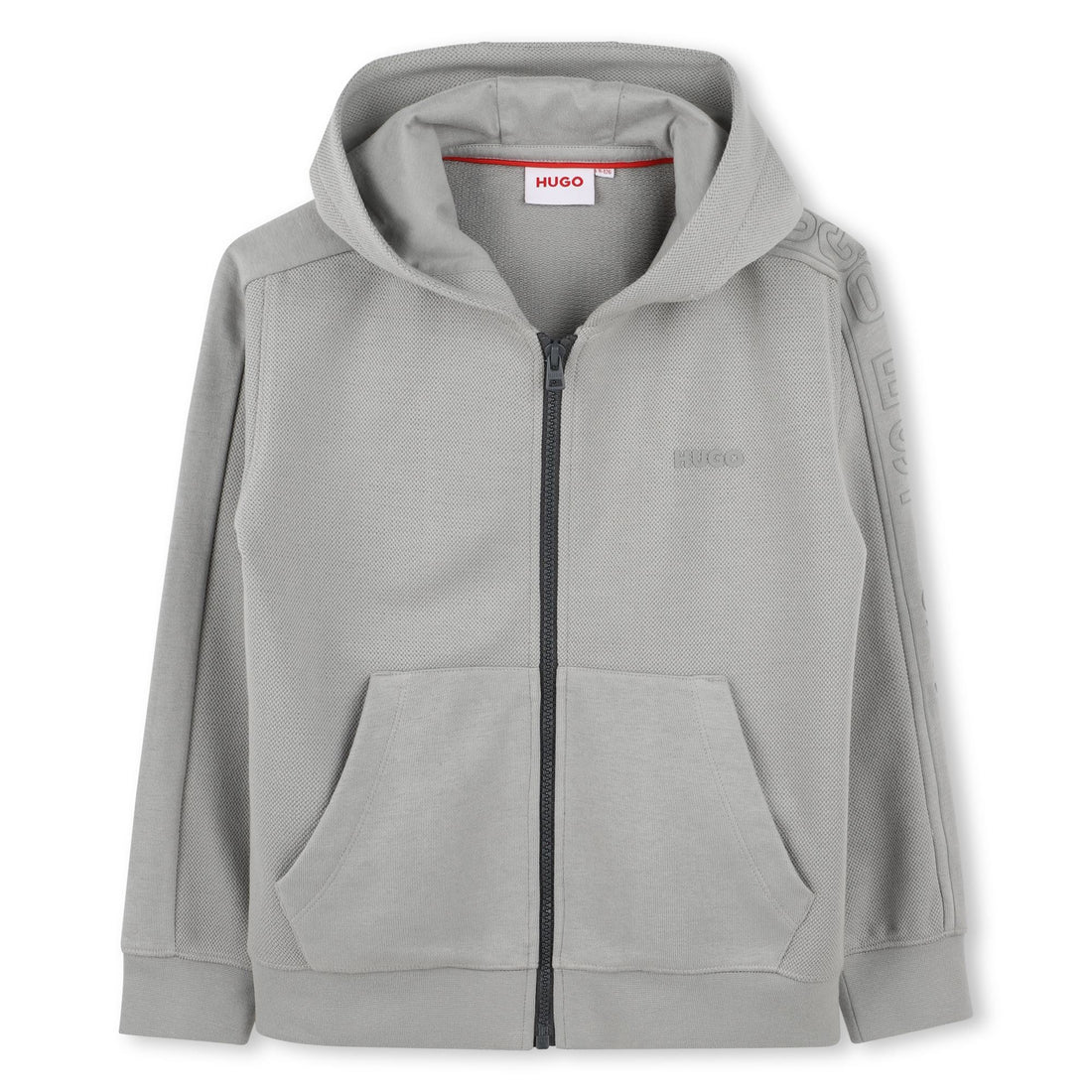 Chaqueta Hooded Gris Logotipo &quot;HUGO EST 93&quot;