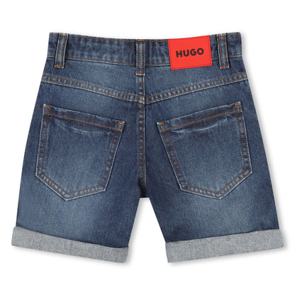 Bermuda Denim Algodón Regular Fit