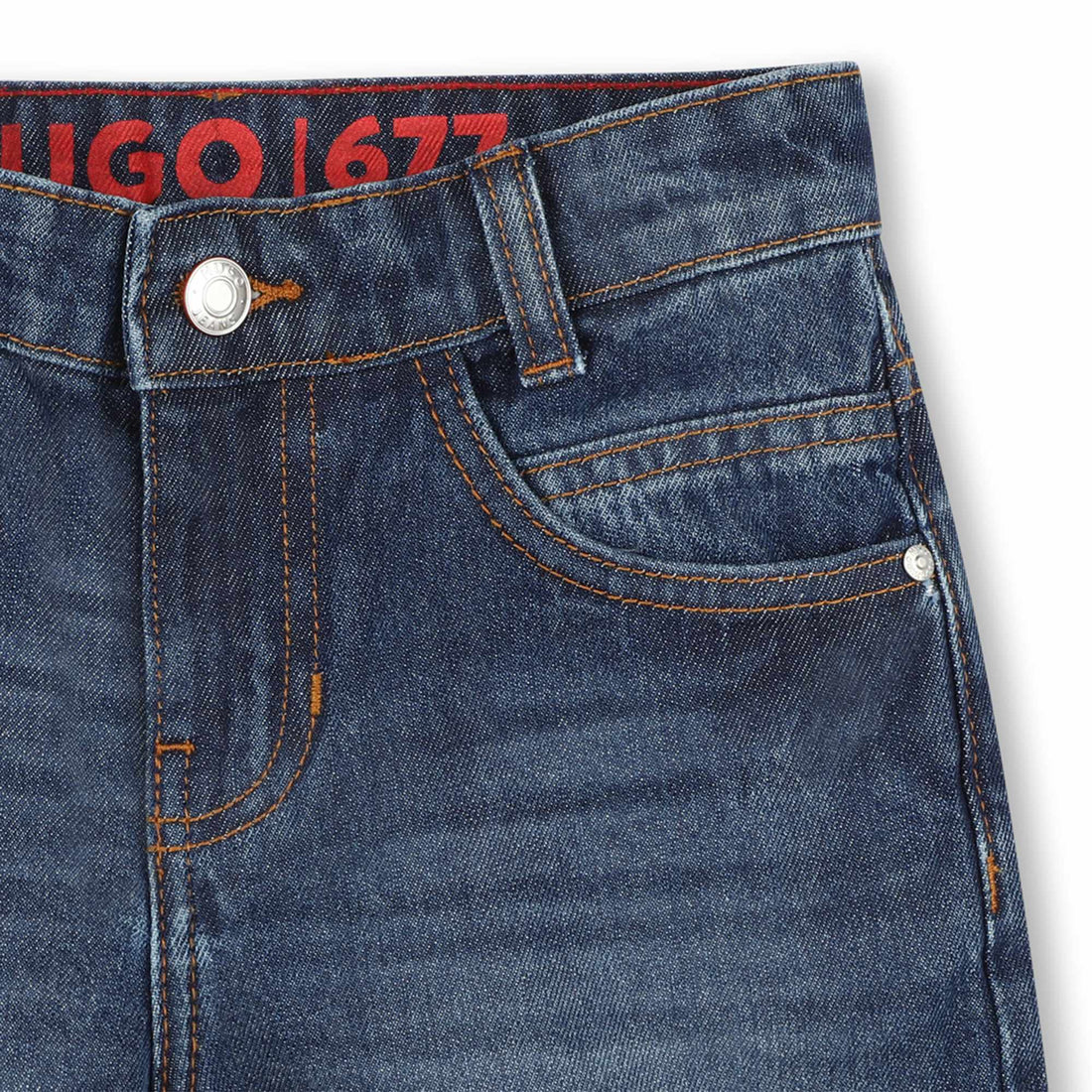 Bermuda Denim Algodón Regular Fit