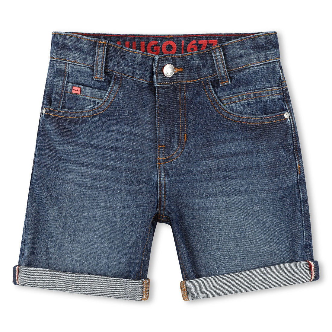 Bermuda Denim Algodón Regular Fit