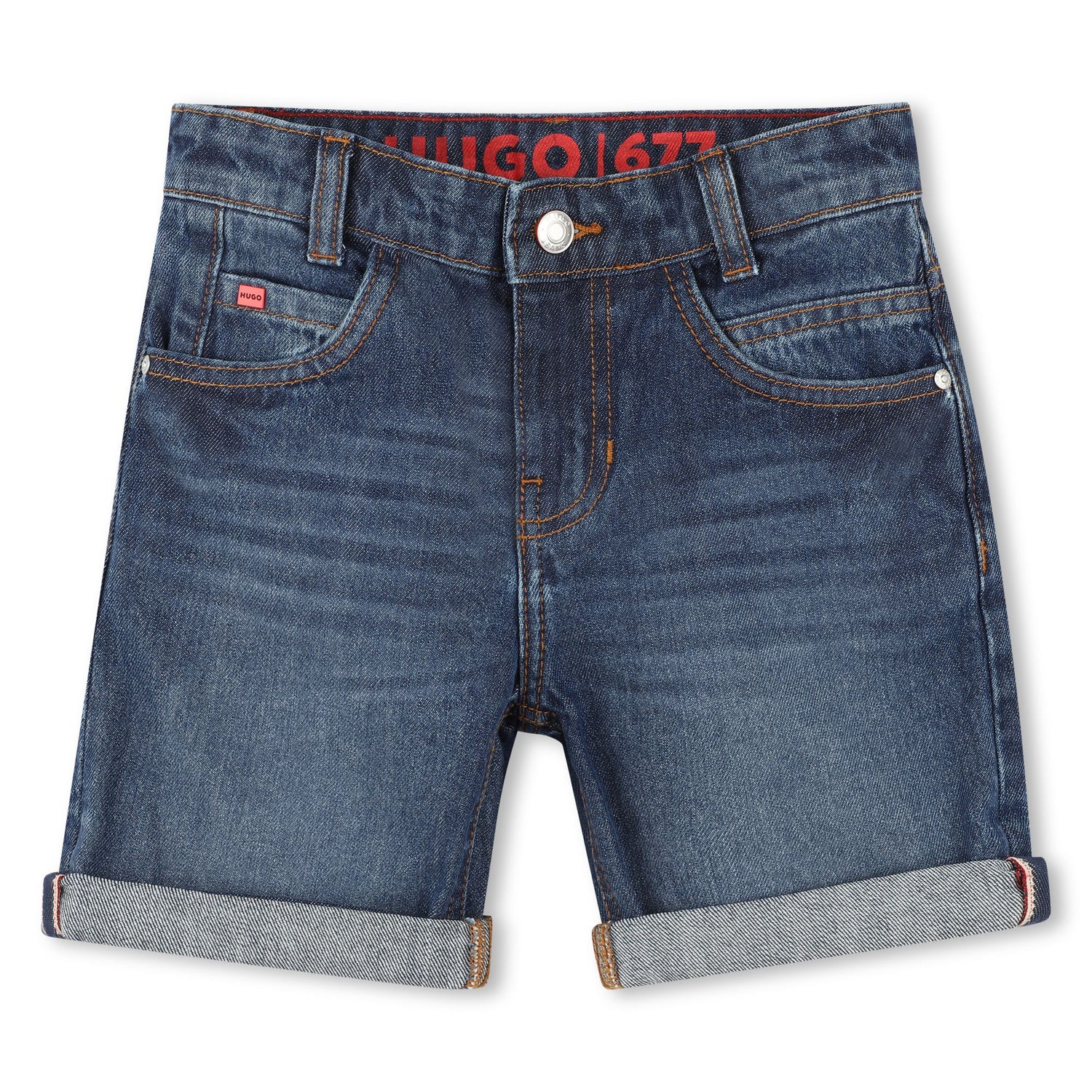 Bermuda Denim Algodón Regular Fit