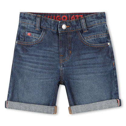 Bermuda Denim Algodón Regular Fit