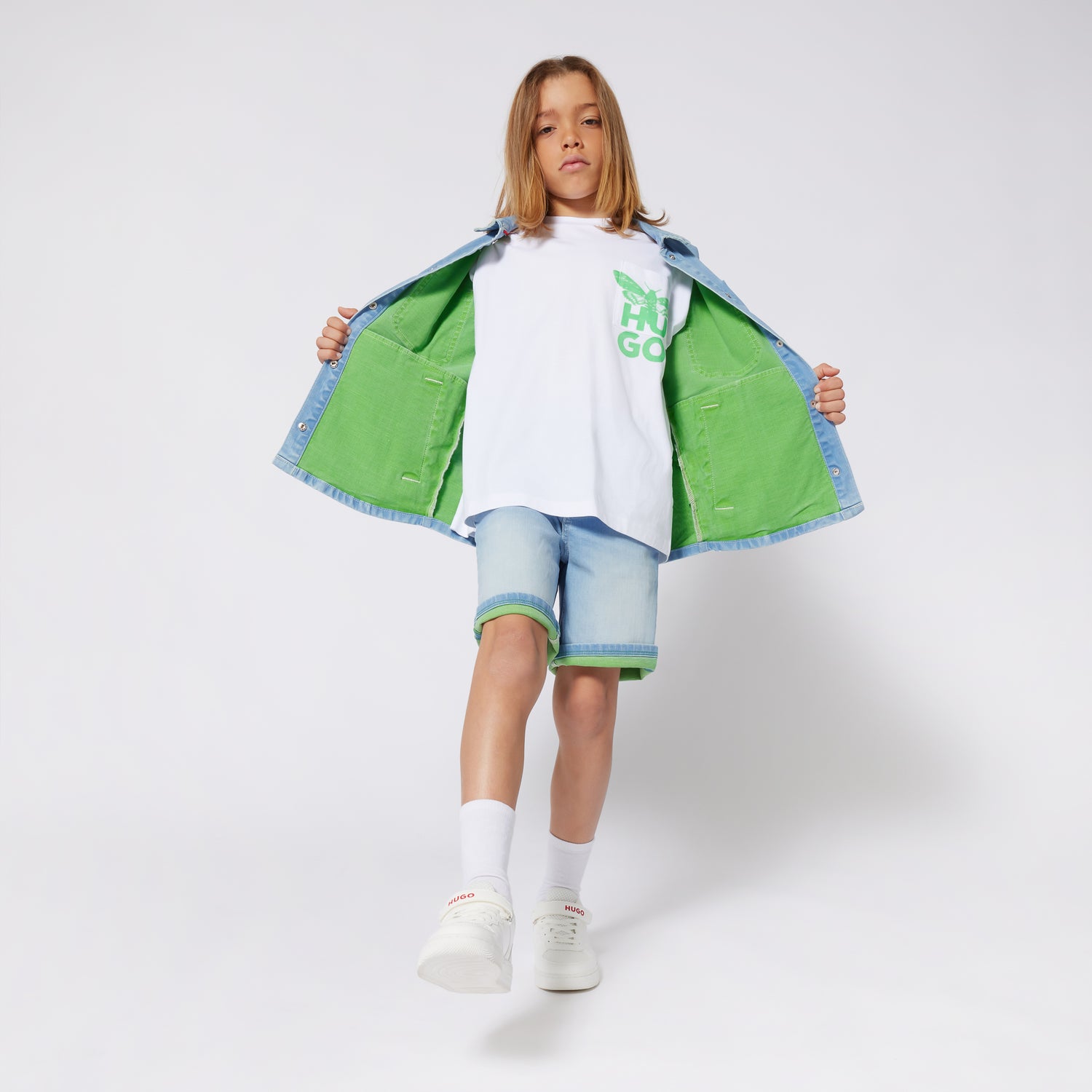 Bermuda Denim Algodón Loose Fit