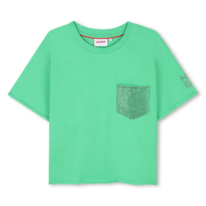 Camiseta Cropped Verde Isla Oversized