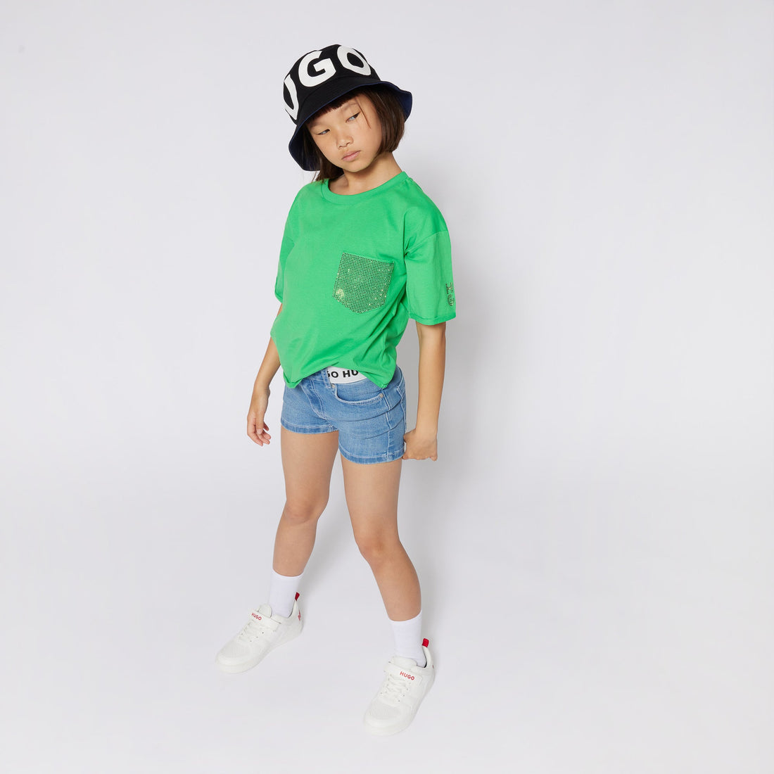 Camiseta Cropped Verde Isla Oversized