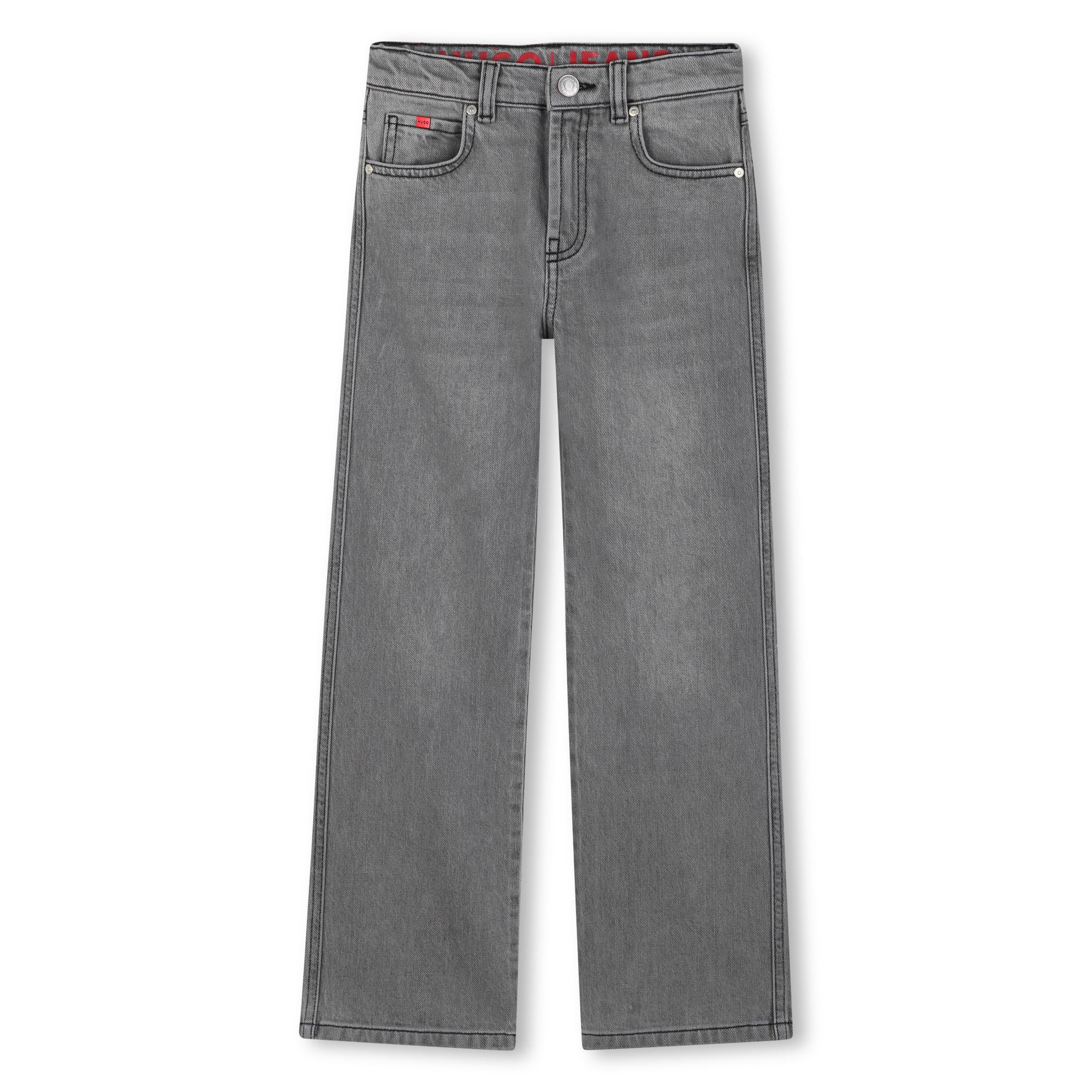 Jeans Gris Deslavado Wide Leg