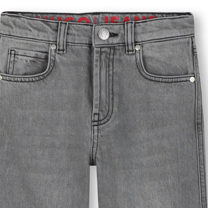 Jeans Gris Deslavado Wide Leg