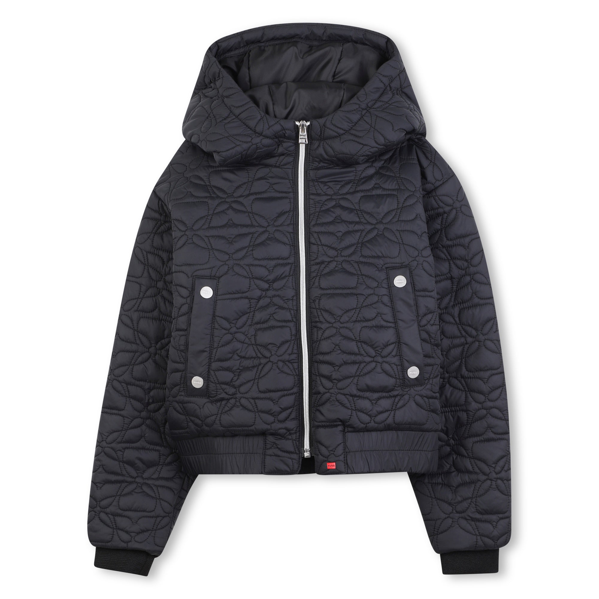 Chaqueta Acolchada Hooded Bordado Integral