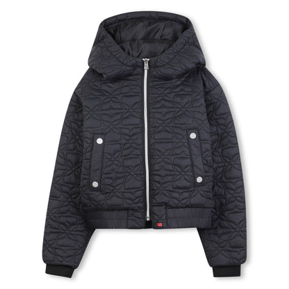 Chaqueta Acolchada Hooded Bordado Integral