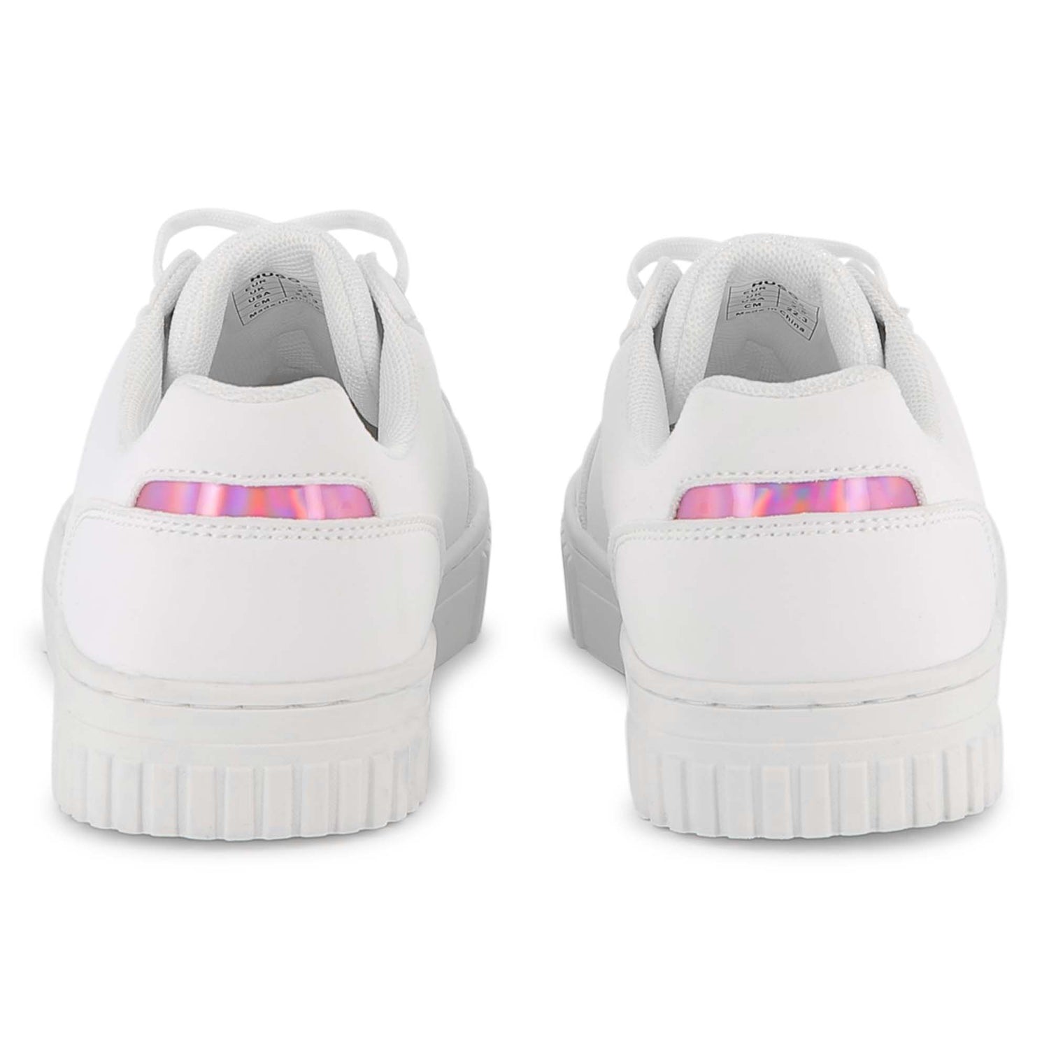 Sneakers blancos lOGO Iridiscente