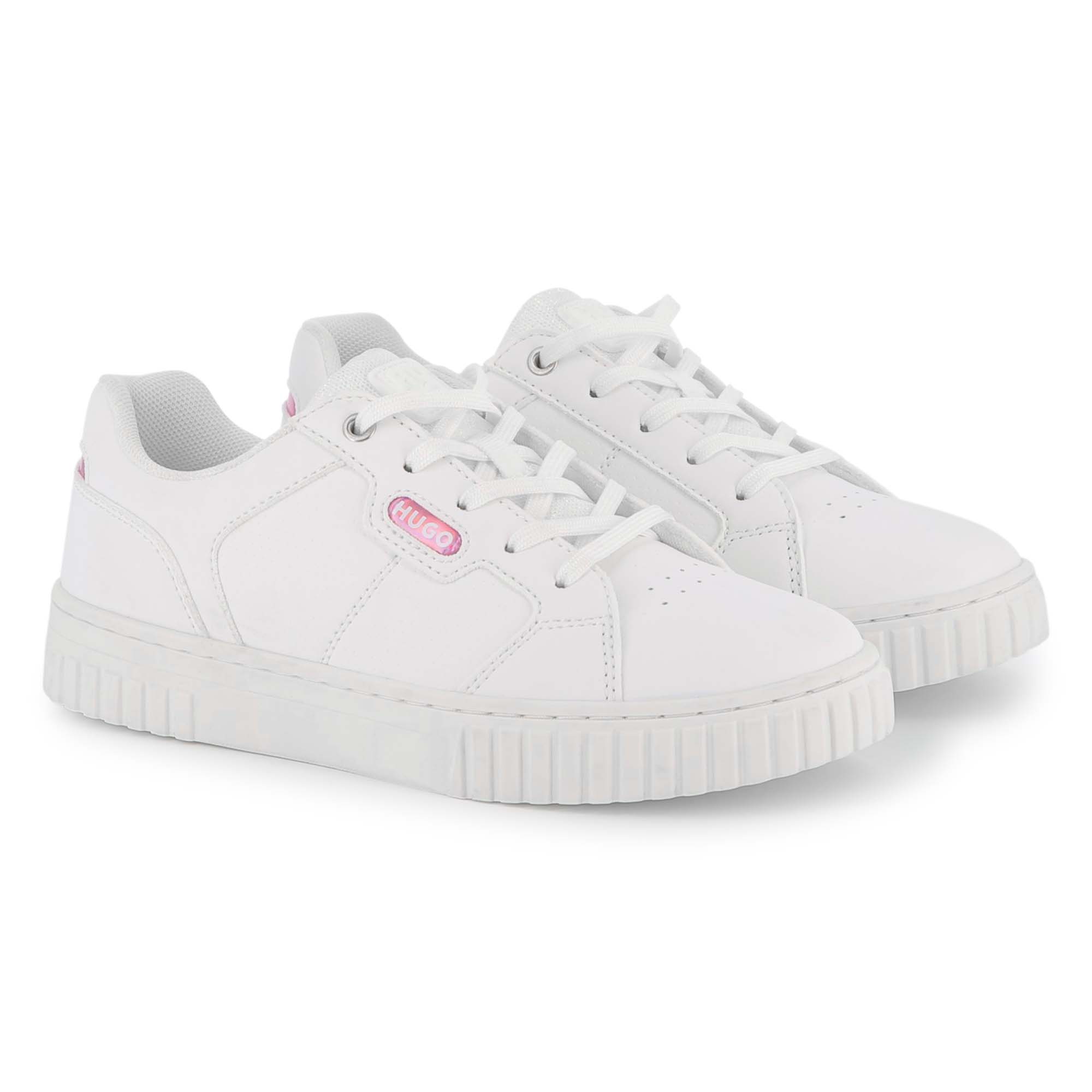 Sneakers blancos lOGO Iridiscente