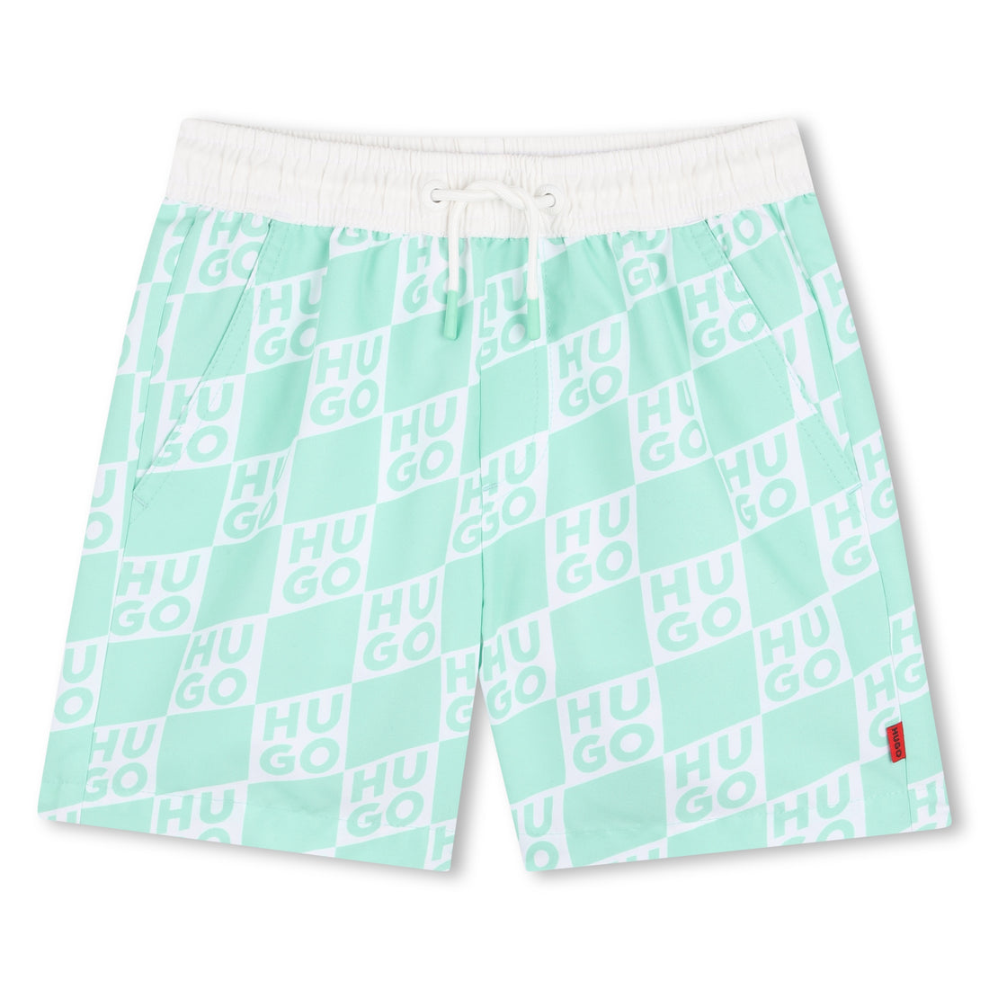 Bermuda Surfer Monograma Verde Almendra