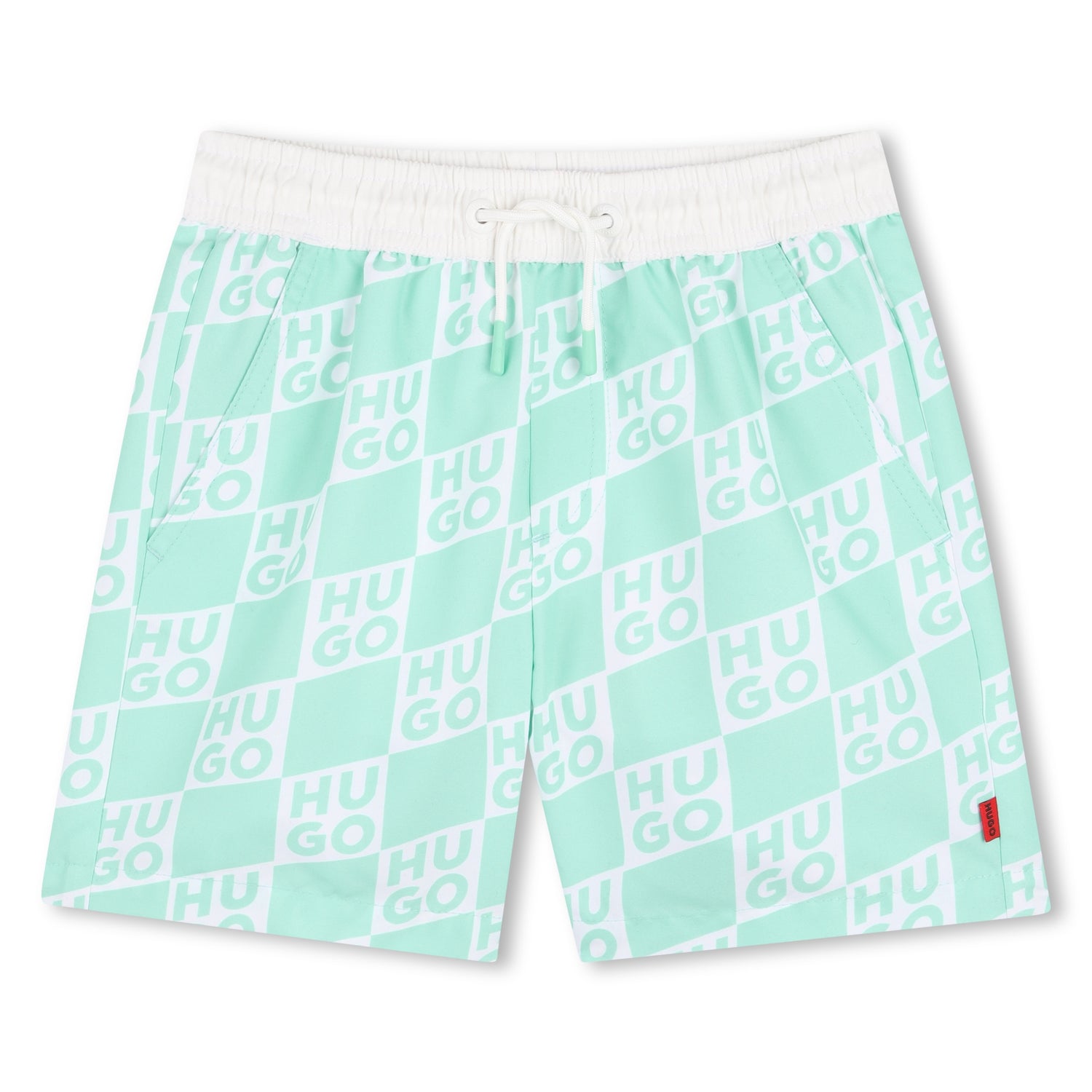 Bermuda Surfer Monograma Verde Almendra